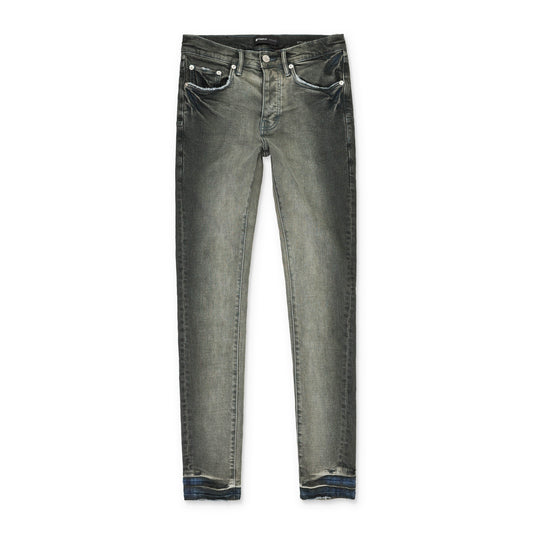 WITH SIDE STRIPE FADED GUNMETAL SKINNY JEANS