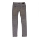 WASHED JACQUARD GREY SKINNY JEANS