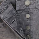 WASHED JACQUARD GREY SKINNY JEANS