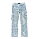 DIRTY JACQUARD CARGO Indigo SKINNY JEANS