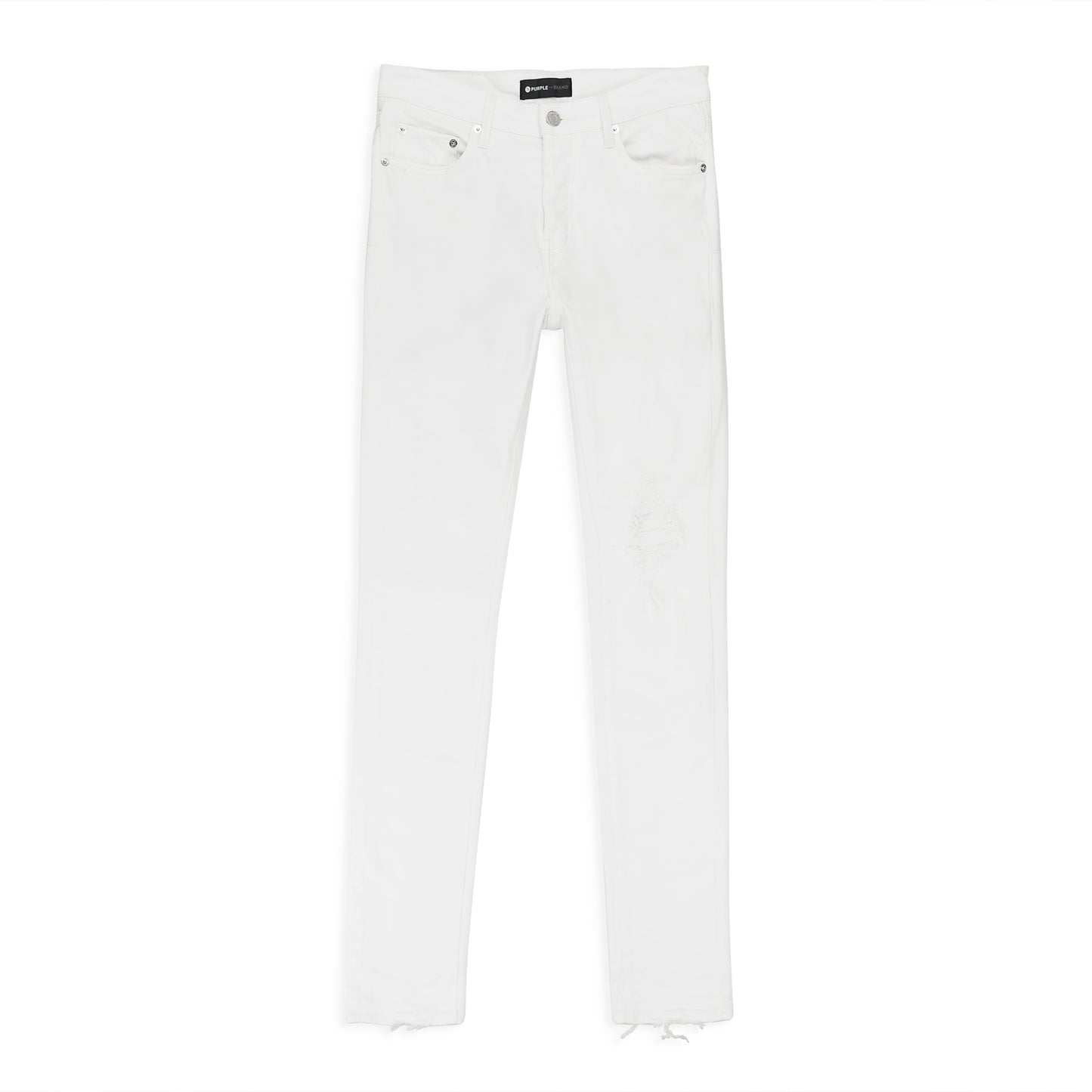 OPTIC KNEE BLOWOUT WHITE SKINNY JEANS