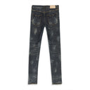 VINTAGE COATED ZIP Indigo SKINNY JEANS