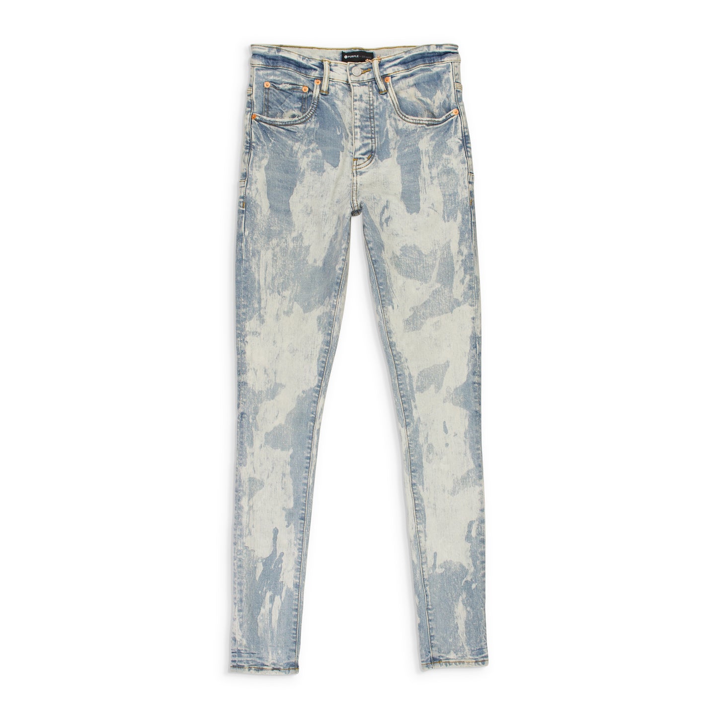 LIGHT VINTAGE SPOTTED BLEACH Indigo SKINNY JEANS