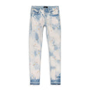 LIGHT FADED BLEACHED OUT SPLATTER Indigo SKINNY JEANS