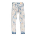 LIGHT FADED BLEACHED OUT SPLATTER Indigo SKINNY JEANS