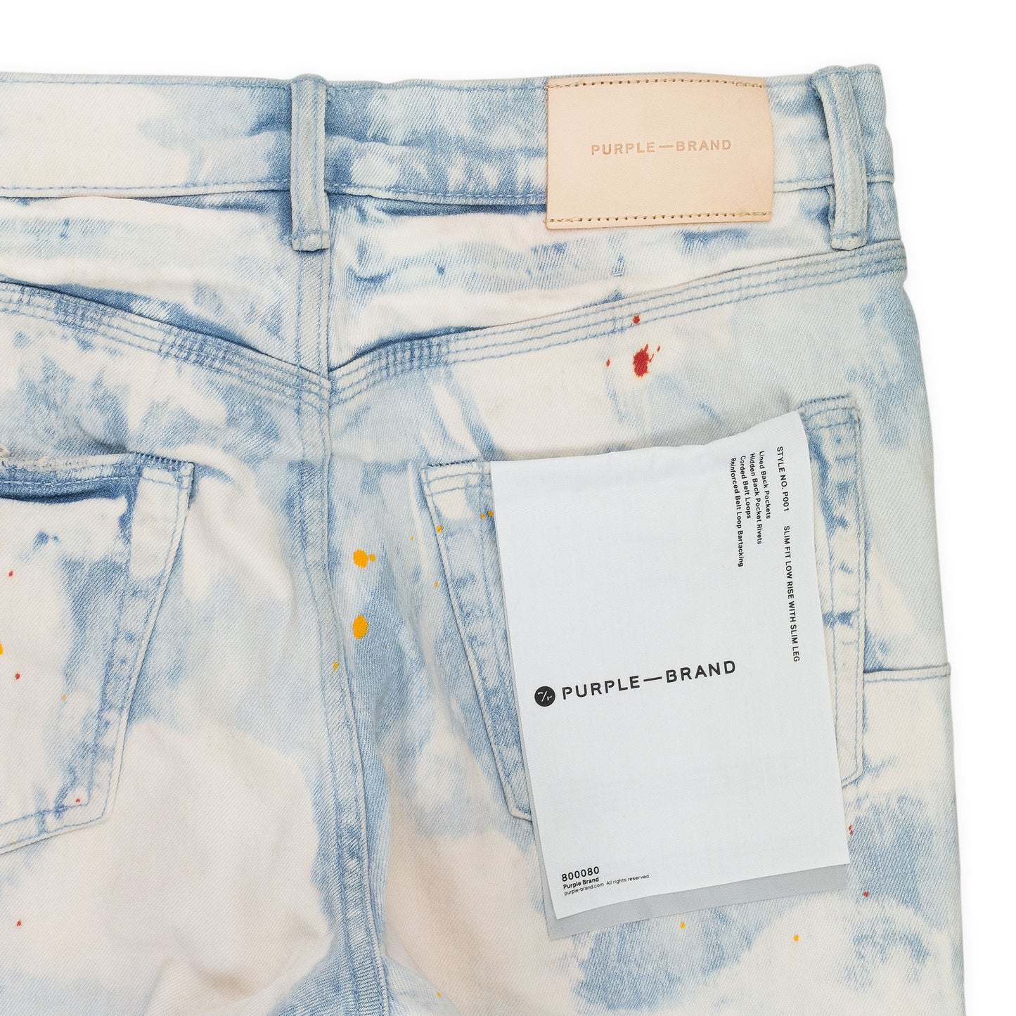 LIGHT FADED BLEACHED OUT SPLATTER Indigo SKINNY JEANS