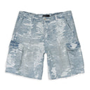 DIRTY JACQUARD CARGO SHORT Indigo SHORTS