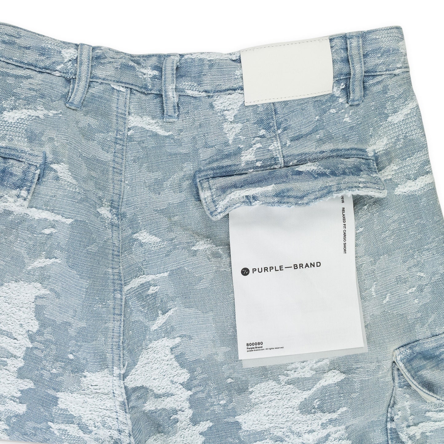 DIRTY JACQUARD CARGO SHORT Indigo SHORTS