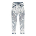 LIGHT CRACKLE PAINT WITH FOIL Indigo SKINNY JEANS