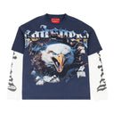 SPIRIT ANIMAL LAYERED NAVY T-SHIRT