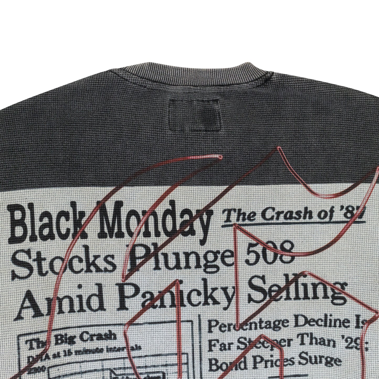 BLACK MONDAY THERMAL L/S GREY WASH T-SHIRT