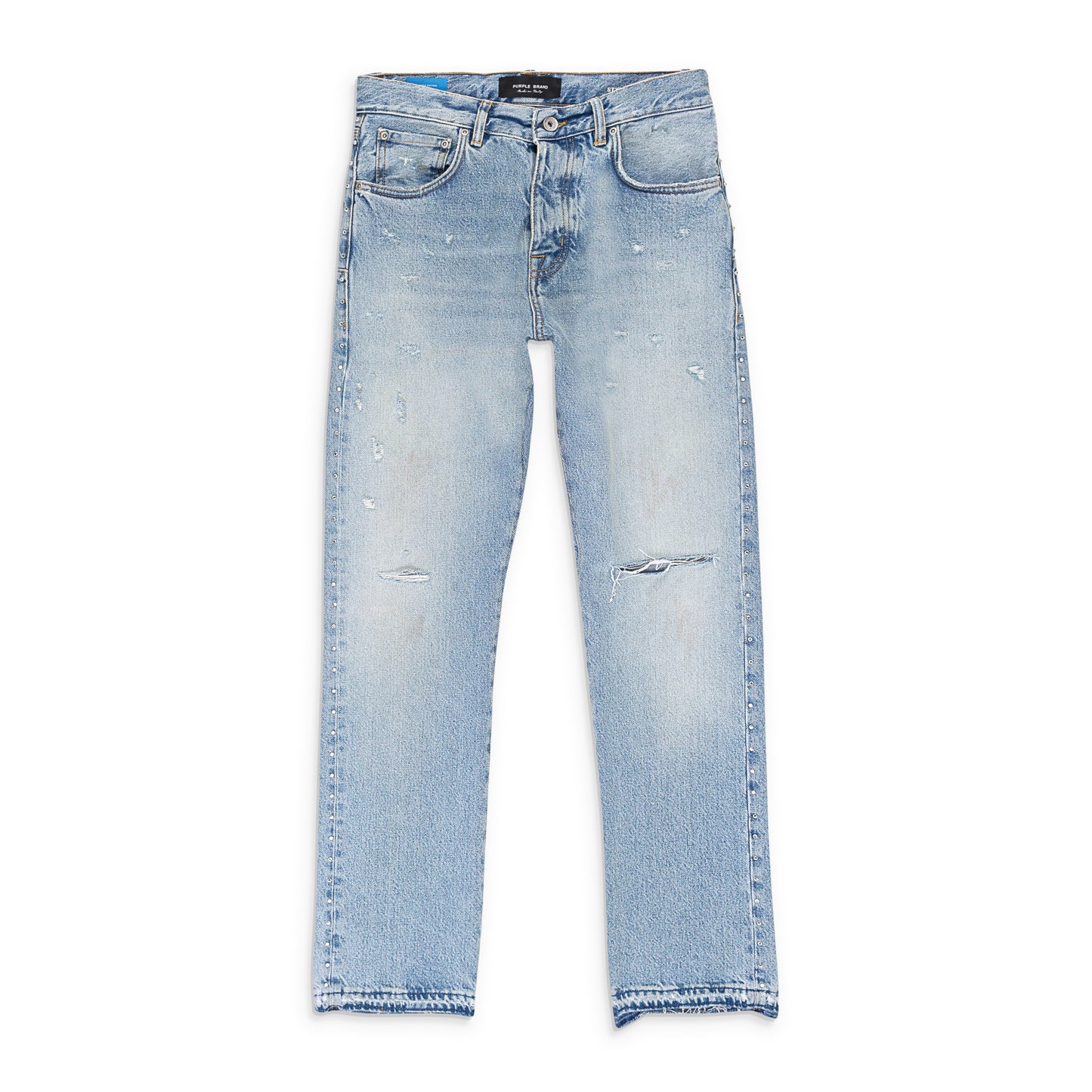 FADED CRYTAL RACER Indigo SKINNY JEANS