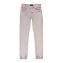 JACQUARD MONOGRAM LAVENDER SKINNY JEANS