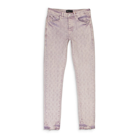 JACQUARD MONOGRAM LAVENDER SKINNY JEANS