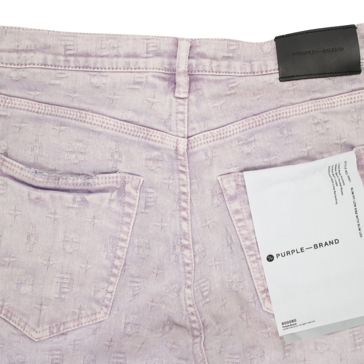 JACQUARD MONOGRAM LAVENDER SKINNY JEANS