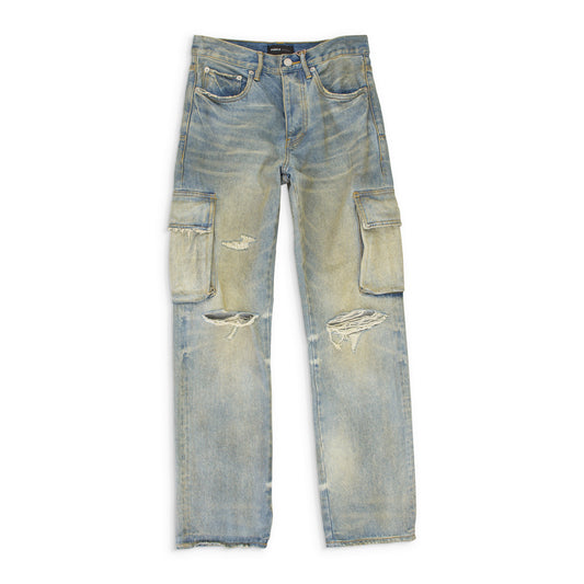 RELAXED CARGO DIRTY Indigo SKINNY JEANS