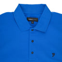 PIQUE KNIT POLO BLUE POLO SHIRTS