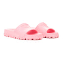 RUBBER LOGO SLIDES PINK SLIPPERS