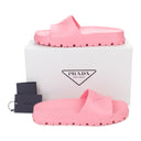 RUBBER LOGO SLIDES PINK SLIPPERS