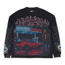 PIT STOP THERMAL L/S BLACK WASH T-SHIRT