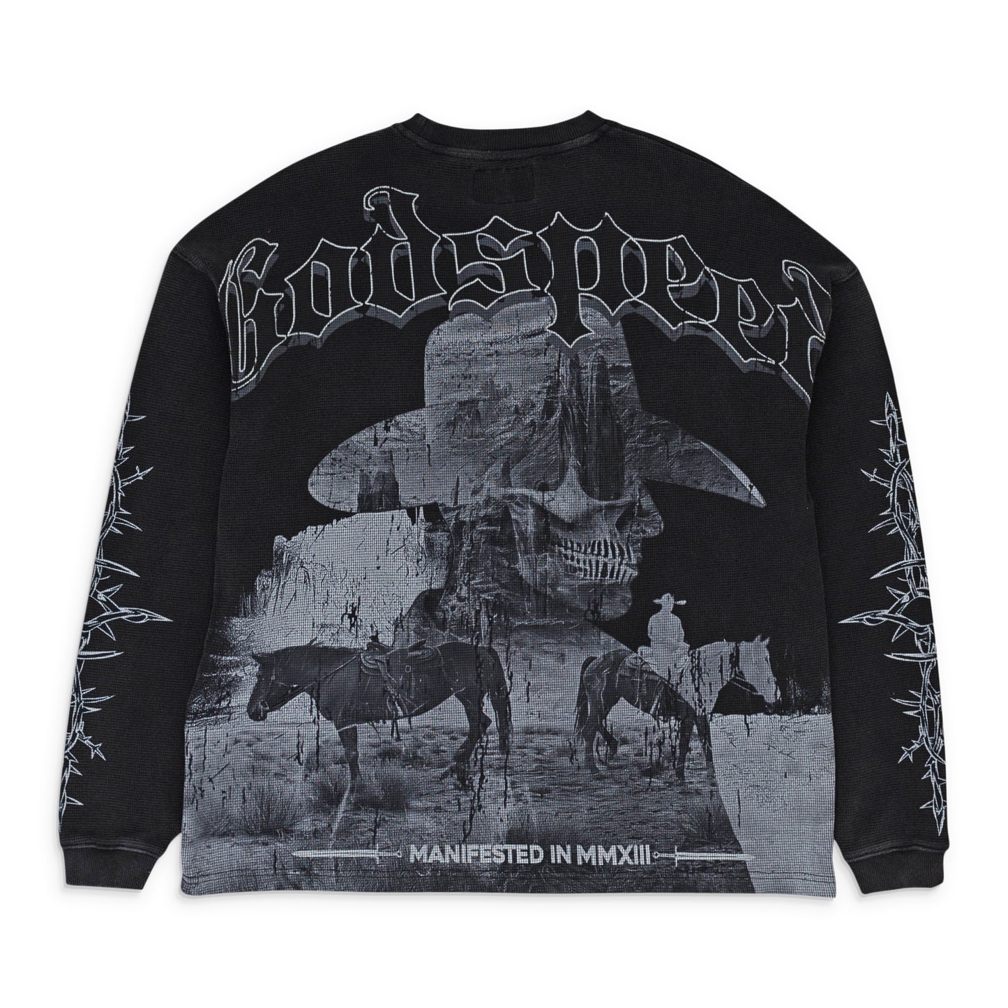 ONCE UPON A TIME THERMAL L/S BLACK WASH T-SHIRT