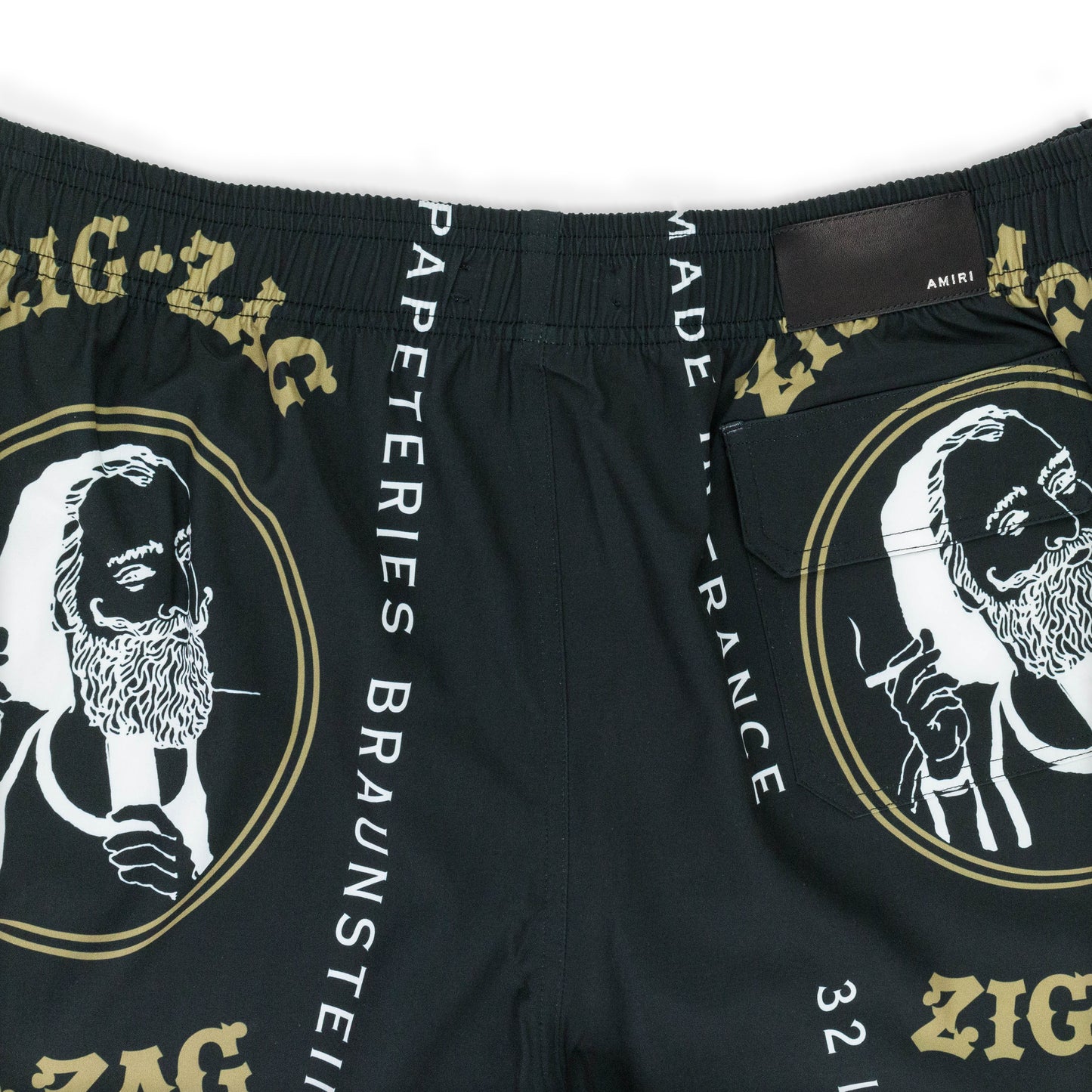 ZIG ZAG BLACK SWIM TRUNKS