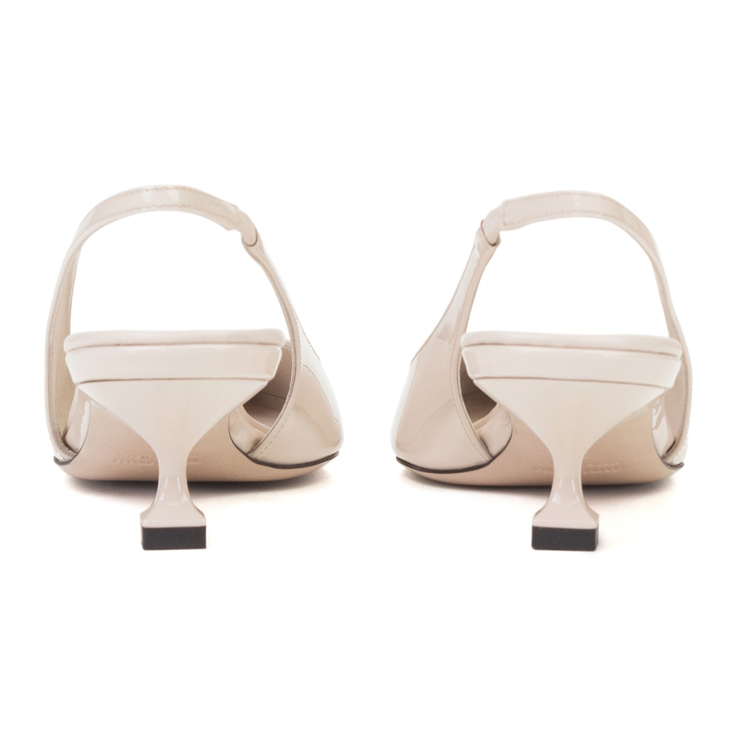 LOGO SLINGBACK PUMPS WHITE/BLACK PUMPS