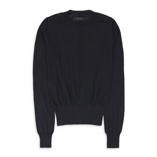 DISTRESSED CASHMERE BLACK JUMPER