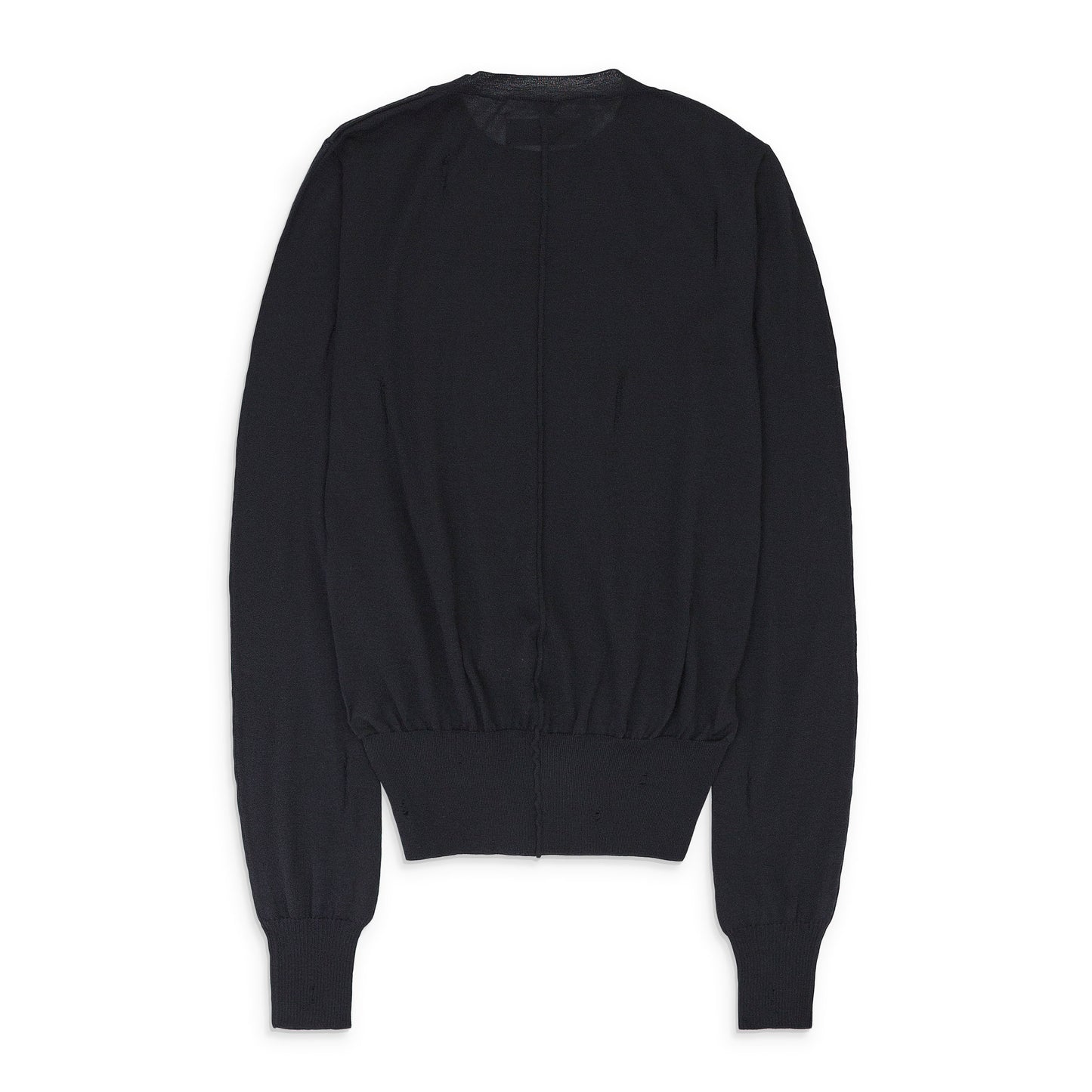 DISTRESSED CASHMERE BLACK JUMPER