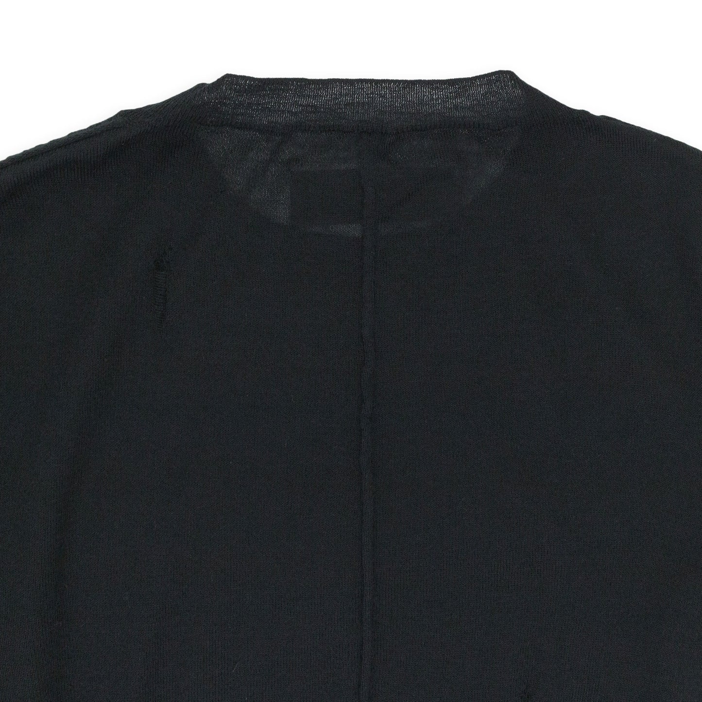 DISTRESSED CASHMERE BLACK JUMPER