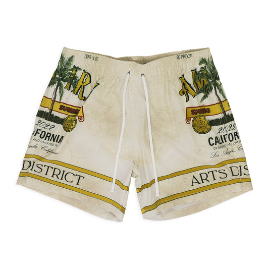 RUM LABEL ALABASTER SWIM TRUNKS