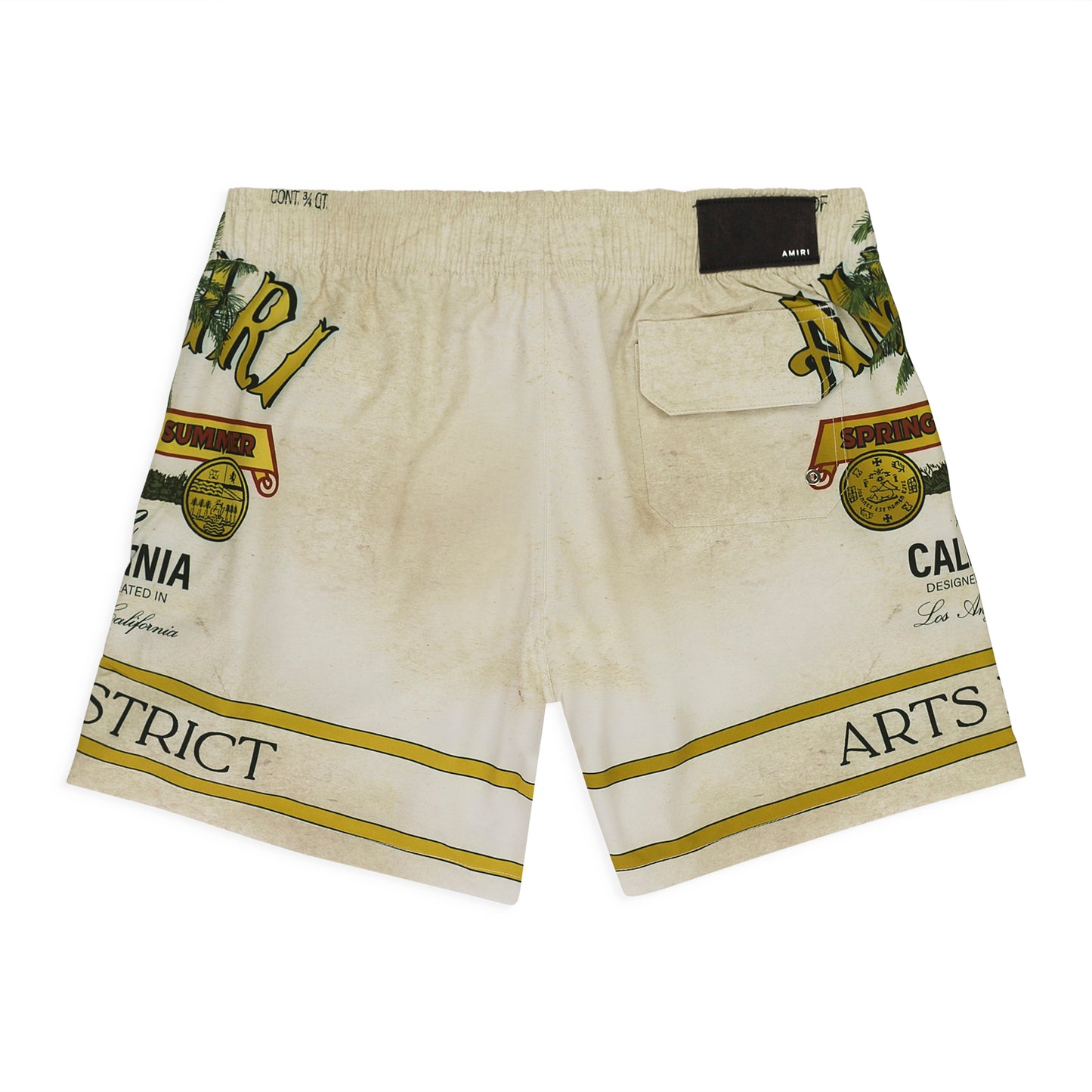 RUM LABEL ALABASTER SWIM TRUNKS