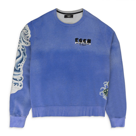 T.G.C.W. CRYSTAL KOI WAVE BLUE SWEATSHIRT