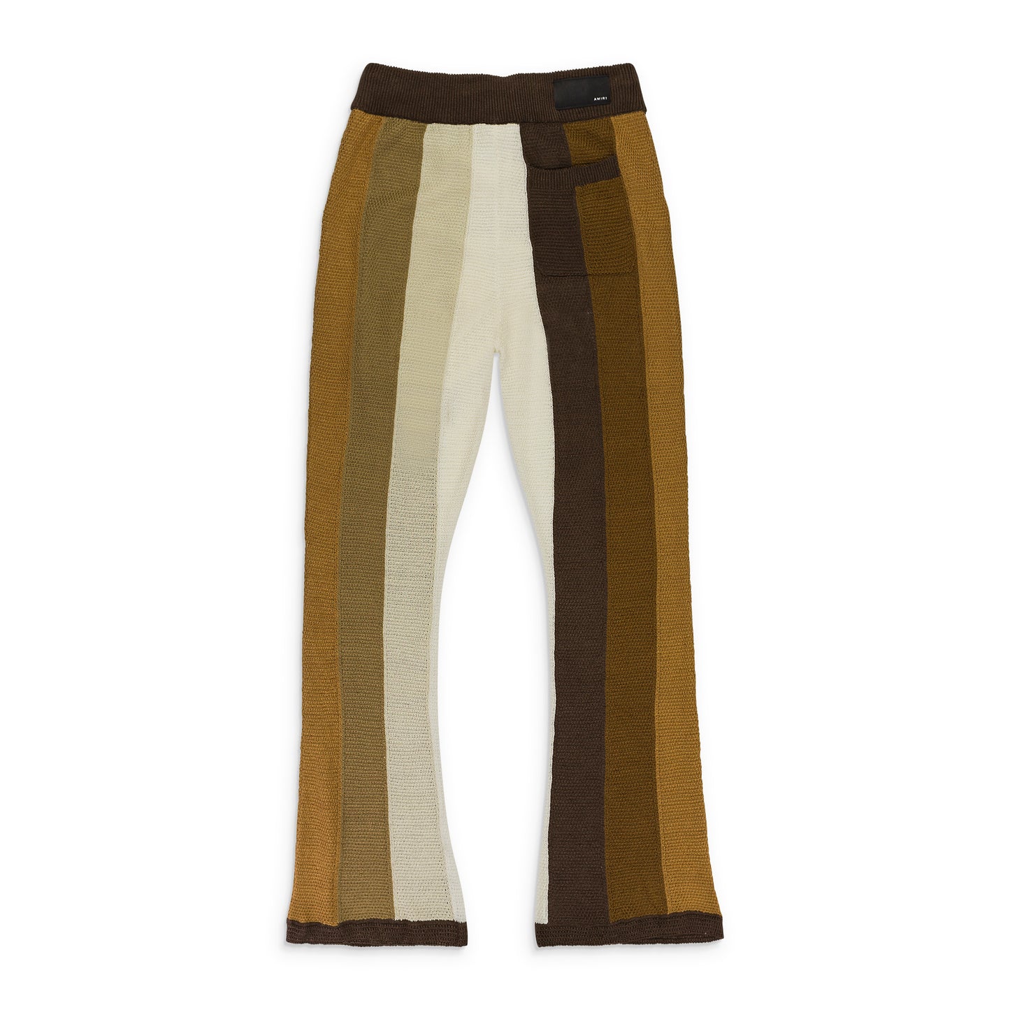 COLOR-BLOCK DRAWSTRING BROWN PANTS