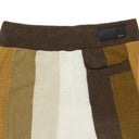 COLOR-BLOCK DRAWSTRING BROWN PANTS