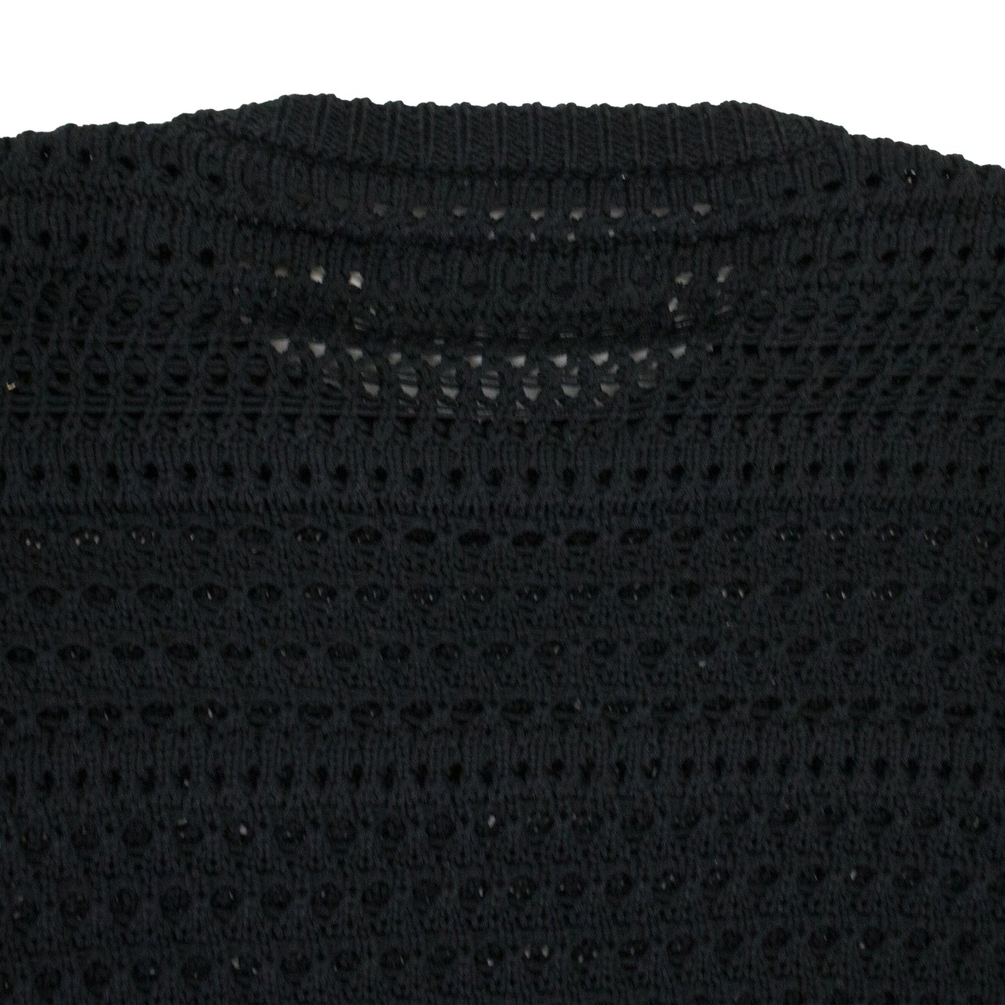 LOVE CROCHET BLACK KNIT TOP