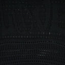 LOVE CROCHET BLACK KNIT TOP
