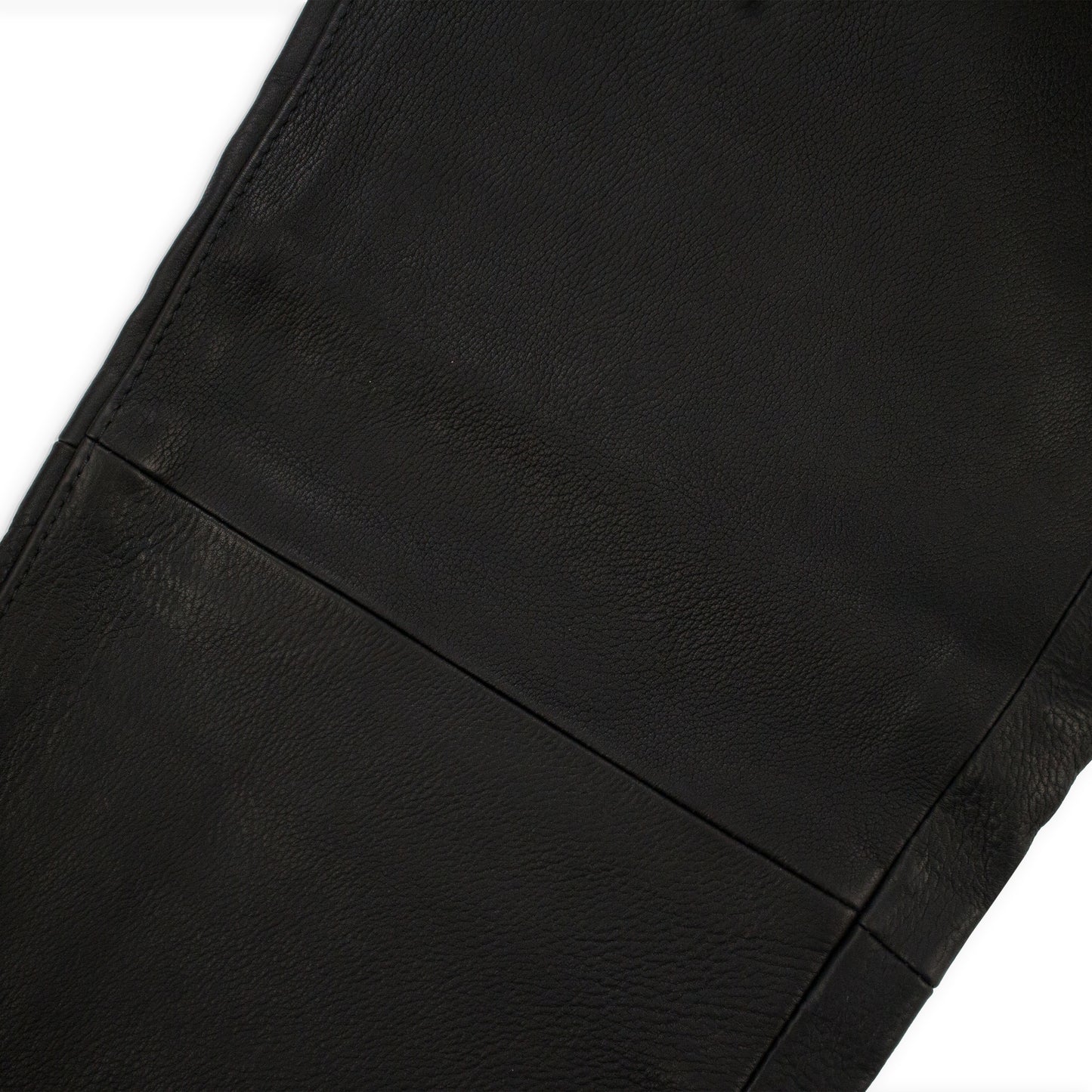 CONTRAST LEATHER BLACK AGED BLACK SKINNY JEANS