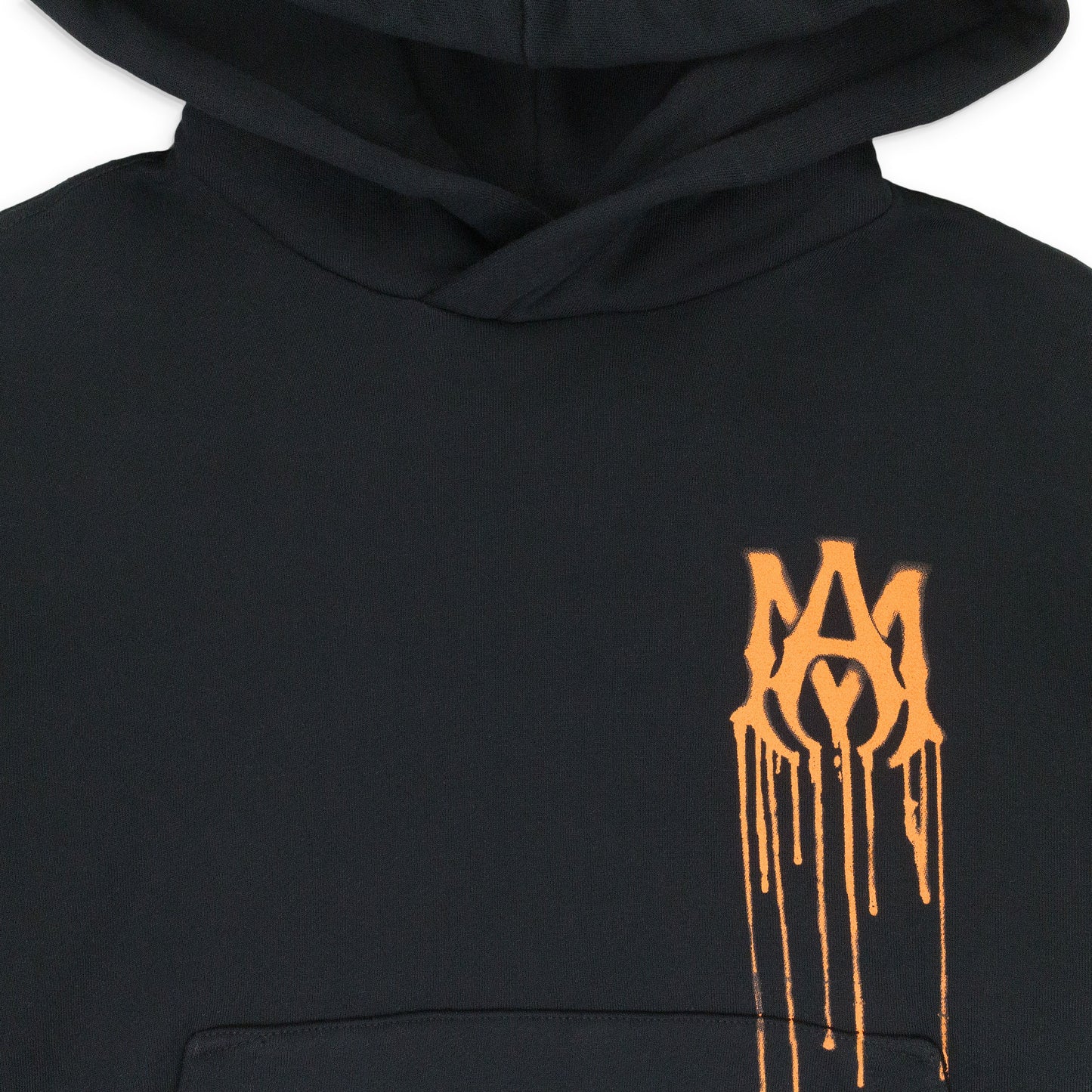 SPRAY PAINT MA BLACK ORANGE HOODIE