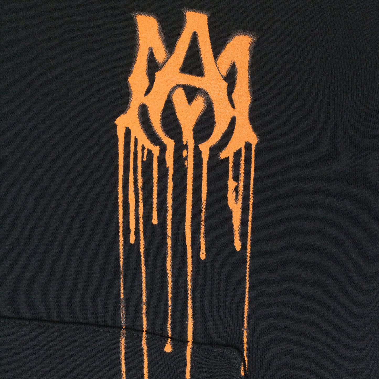 SPRAY PAINT MA BLACK ORANGE HOODIE