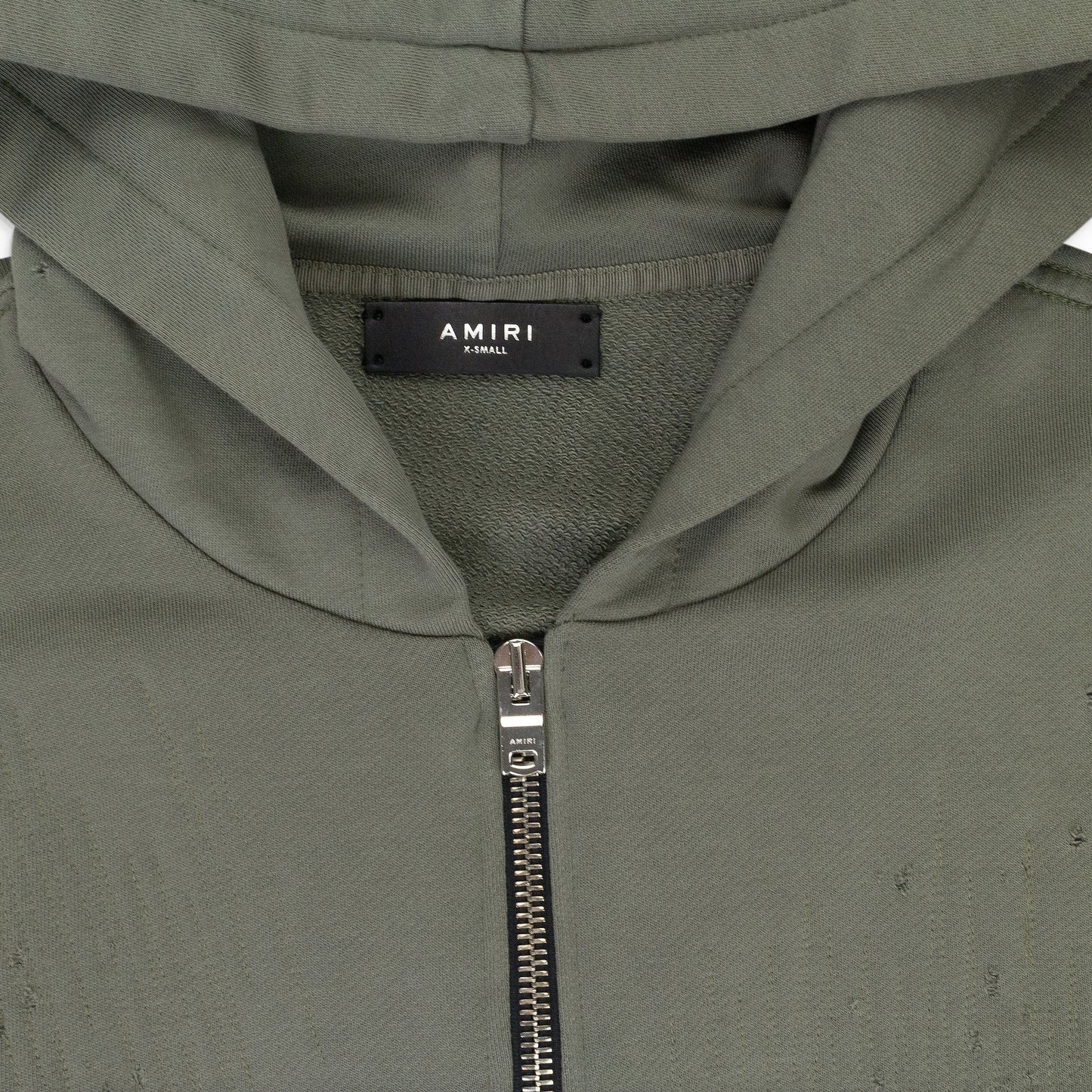 SHOTGUN FITTED ZIP UP MILITARY GREEN HOODIE