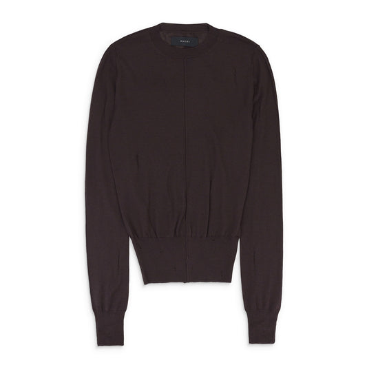 DISTRESSED CASHMERE BROWN JUMPER