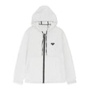 TRIANGLE LOGO HOODIE WHITE HOODIES