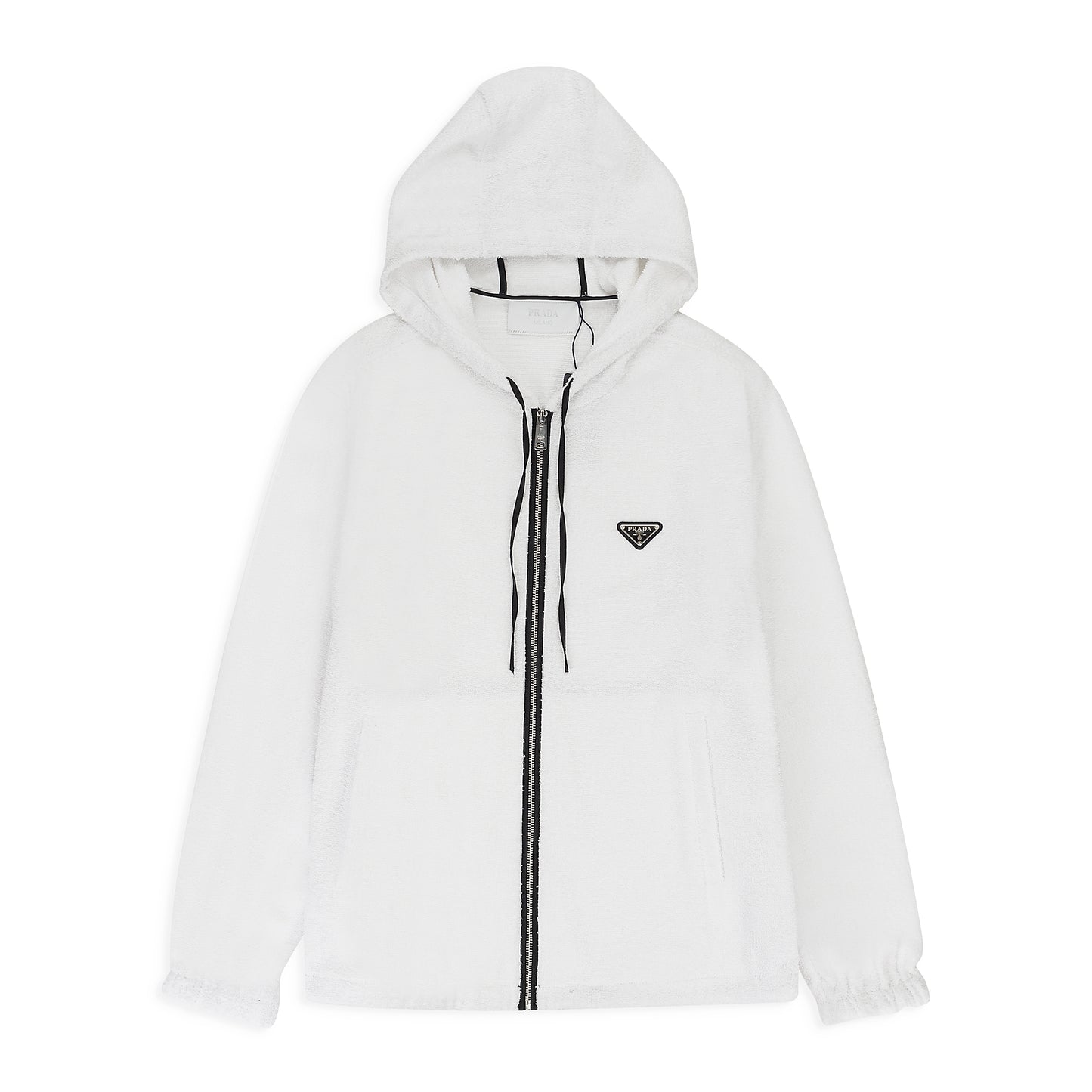 TRIANGLE LOGO HOODIE WHITE HOODIES