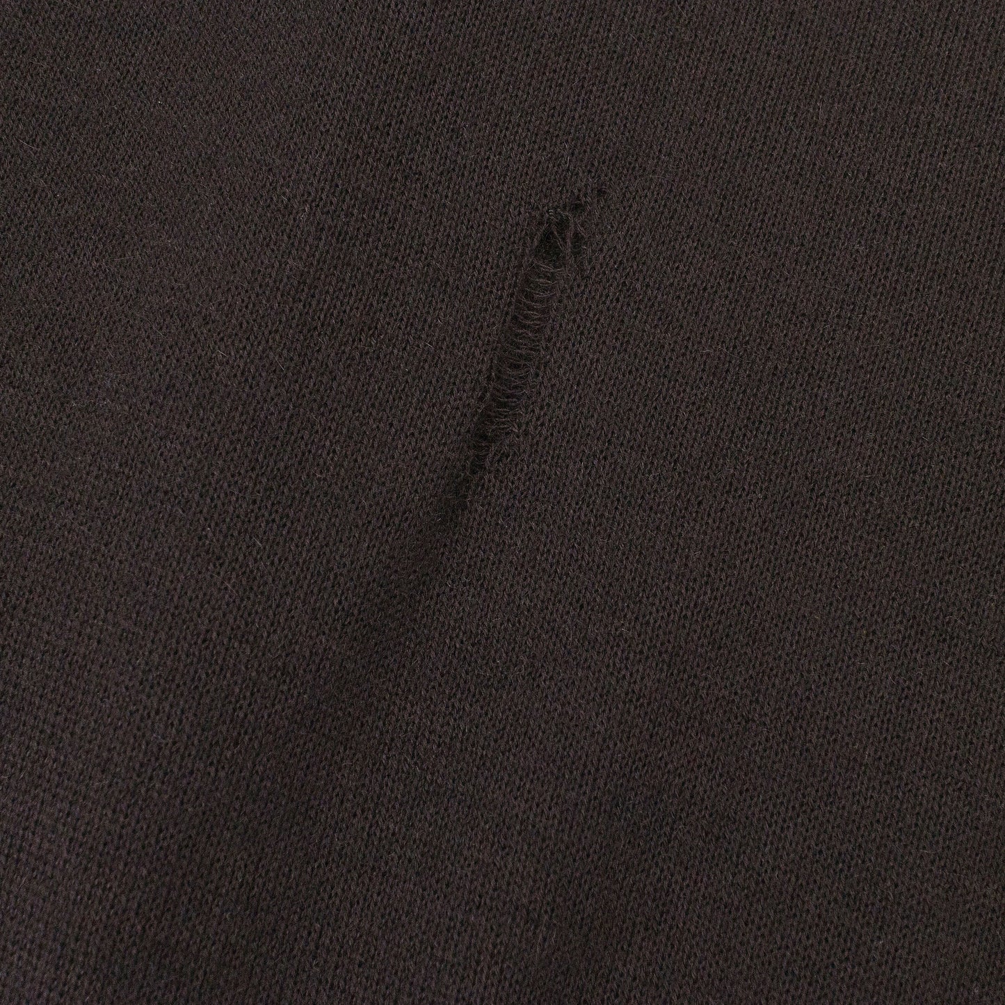 DISTRESSED CASHMERE BROWN JUMPER