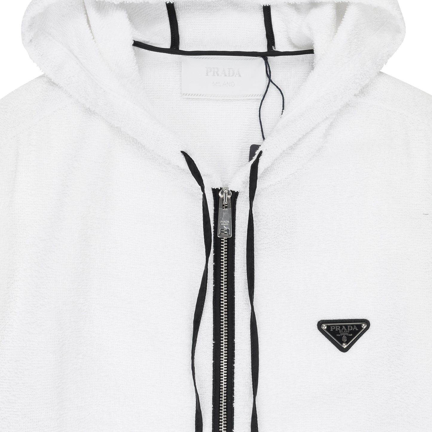 TRIANGLE LOGO HOODIE WHITE HOODIES