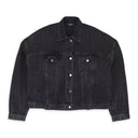 OVERSIZED TRUCKER BLACK DENIM JACKET