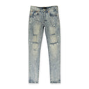 SLIM FIT JEANS - LIGHT PAINT Indigo SKINNY JEANS