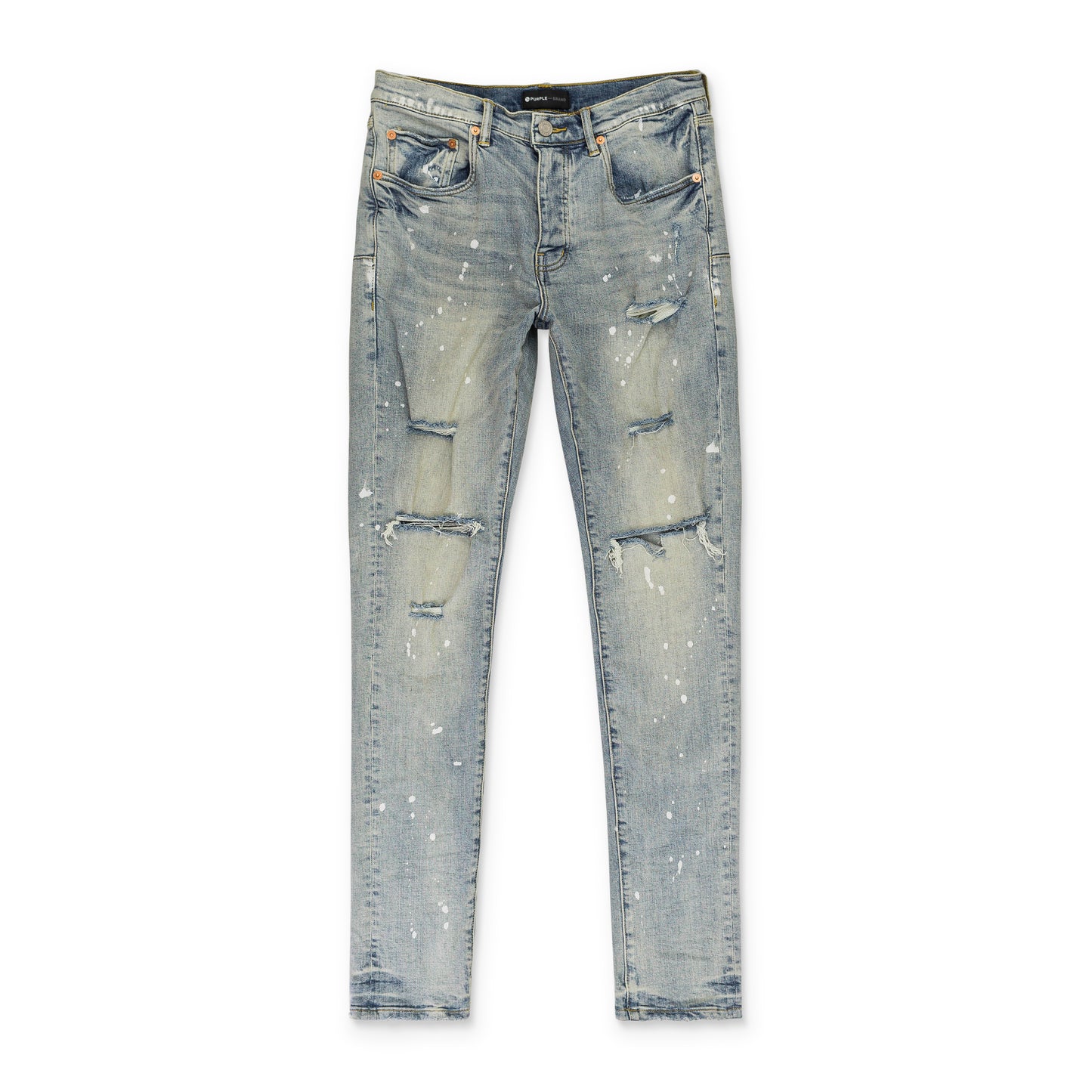 SLIM FIT JEANS - LIGHT PAINT Indigo SKINNY JEANS