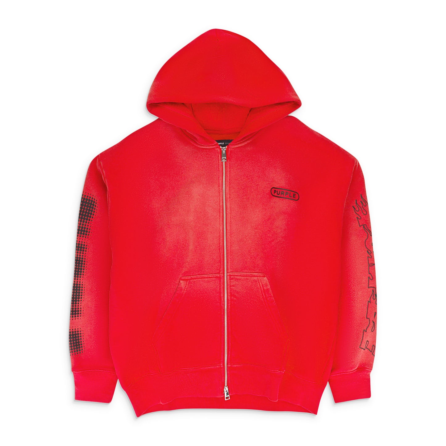 HWT FLEECE FULL ZIP HOODY RED HOODIES & SWEATSHIRTS